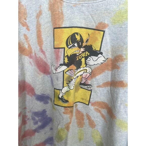 Tailgate Iowa Hawkeyes Sweatshirt Women's Small Crewneck Tie Dye Edgy College - Picture 3 of 5